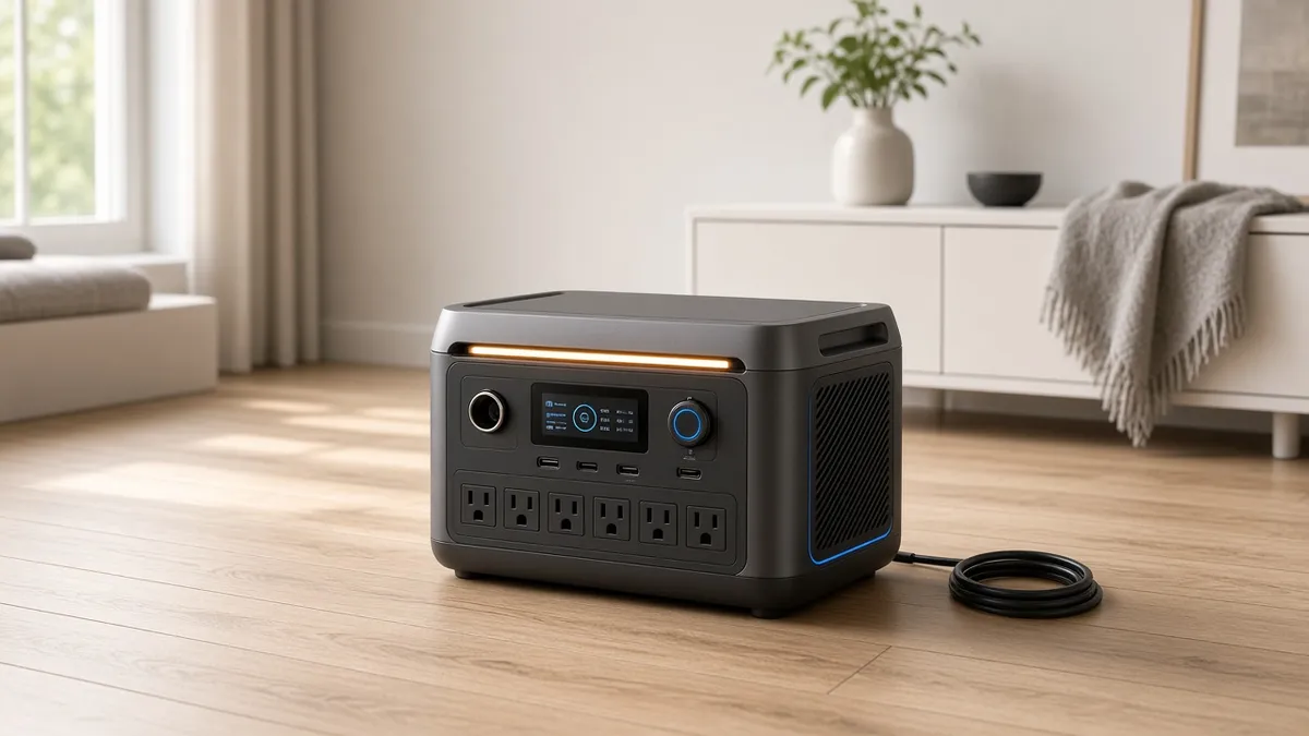 Anker SOLIX C1000 portable power station on a kitchen counter